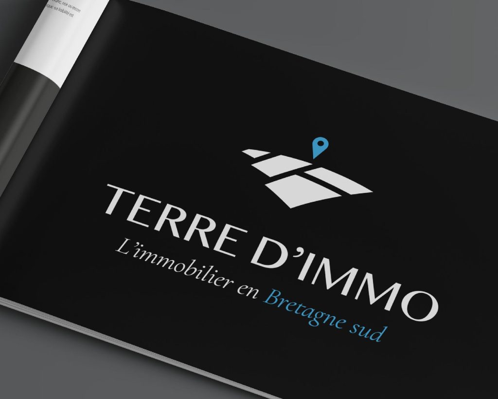 Création de logo pour l'agence immobilière terre d'immo à Quimper