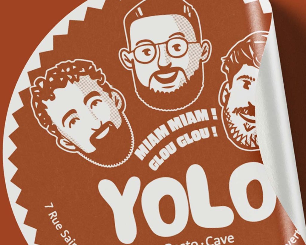 Communication pour restaurant Yolo bistrot à Quimper.